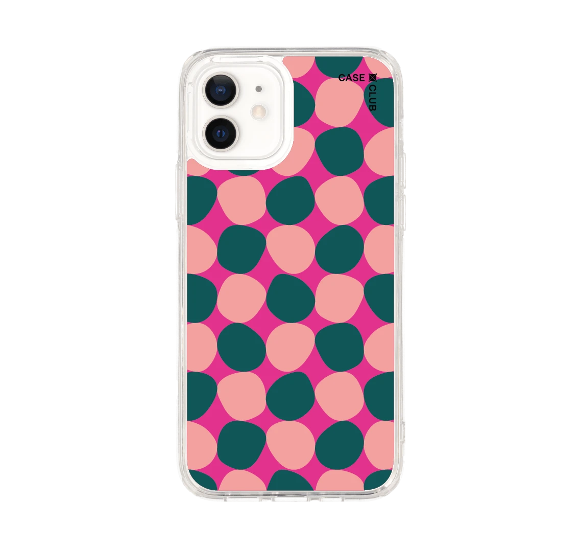 hot pink stack polka dots